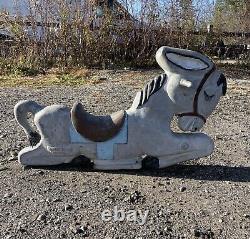 Vintage 1930s Cast Aluminum Saddle Mate Donkey Playground Ride On Swing Rider