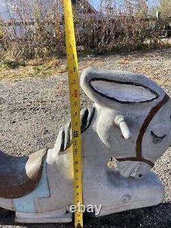 Vintage 1930s Cast Aluminum Saddle Mate Donkey Playground Ride On Swing Rider