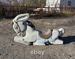 Vintage 1930s Cast Aluminum Saddle Mate Donkey Playground Ride On Swing Rider