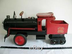Vintage 1930s Keystone R. R. 6400 Ride On Train Engine Locomotive All Original EX