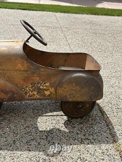 Vintage 1936 Ford Steelcraft Pedal Car, Original Cond. Fire Chief With New Parts