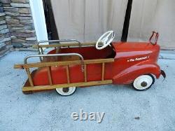 Vintage 1939 Garton Fire Department Pedal Car- Vintage Pedal Car- Fire Fighting