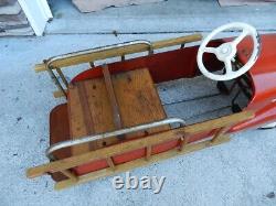 Vintage 1939 Garton Fire Department Pedal Car- Vintage Pedal Car- Fire Fighting