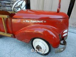 Vintage 1939 Garton Fire Department Pedal Car- Vintage Pedal Car- Fire Fighting