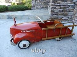 Vintage 1939 Garton Fire Department Pedal Car- Vintage Pedal Car- Fire Fighting