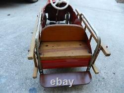 Vintage 1939 Garton Fire Department Pedal Car- Vintage Pedal Car- Fire Fighting