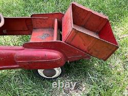 Vintage 1940's-1950's Murray Sad Face Dump Truck Pedal Car