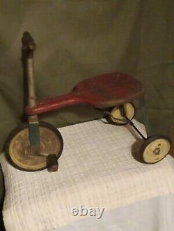 Vintage 1940's 19 Inches Tall & 23 Inches Long Childrens's Tricycle Still Rolls