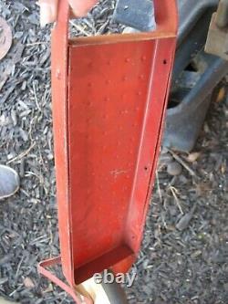 Vintage 1940s- 50s red Push Scooter with wooden handles