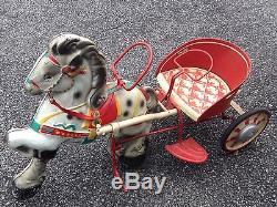 Vintage 1940s MOBO Pony Express Horse Cart Pedal Car Buggy Sulky