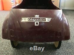 Vintage 1941 Steelcraft Chrysler Pedal Car - All-original