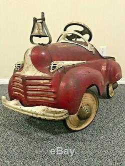 Vintage 1941 Steelcraft Chrysler Pedal Car Fire Chief - All-Original