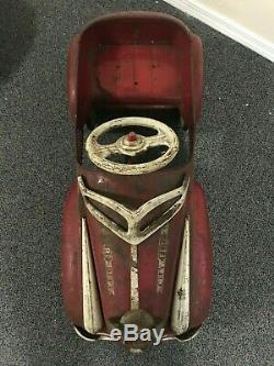 Vintage 1941 Steelcraft Chrysler Pedal Car Fire Chief - All-Original