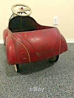 Vintage 1941 Steelcraft Chrysler Pedal Car Fire Chief - All-Original