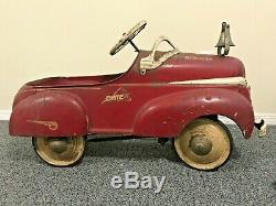 Vintage 1941 Steelcraft Chrysler Pedal Car Fire Chief - All-Original