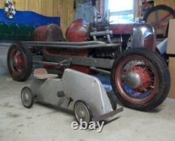 Vintage 1948 PEDAL CAR-RACE CAR -Aluminum Body -As Raced