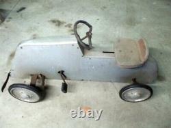 Vintage 1948 PEDAL CAR-RACE CAR -Aluminum Body -As Raced