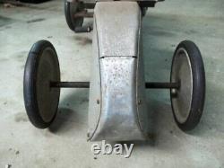 Vintage 1948 PEDAL CAR-RACE CAR -Aluminum Body -As Raced