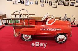 Vintage 1950 Murray Sadface Pedal Car Fire Truck