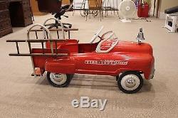 Vintage 1950 Murray Sadface Pedal Car Fire Truck