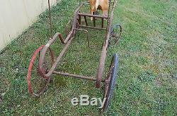 Vintage 1950's Child's Gym Dandy Surrey Bike Pedal Car Now with Horse