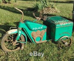 Vintage 1950's Evans Colson Police Tricycle Bicycle Very Rare MUST SEE