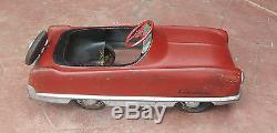 Vintage 1950's Garton Kidillac Deluxe Childrens Pedal Car Chain Driven Red