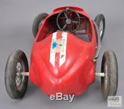 Vintage 1950's MG Ferrari Pedal Car Toy Original Condition Excellent Project