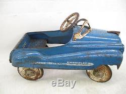 Vintage 1950's Murray Champion Jet Flow Drive Blue Pedal Car