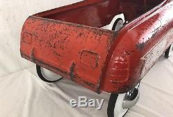 Vintage 1950's Murray Fire Chief Toy Pedal Car New Wheels Tires Works GREAT