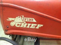 Vintage 1950's Murray Pedal Car Fire Cheif Truck