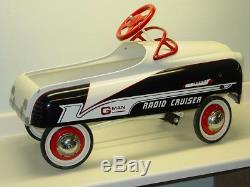 Vintage 1950's Murray Restored Pedal Car, G-Man Radio Cruiser, Sad Face