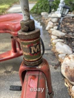 Vintage 1950's Original Midwest Red Tricycle