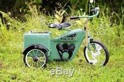 Vintage 1950's Rare Restored Evans Colson Police Tricycle Bicycle