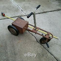 Vintage 1950's Toy Irish Mail Cart Pedal Car Chain Driven Pump Action Rare Vtg