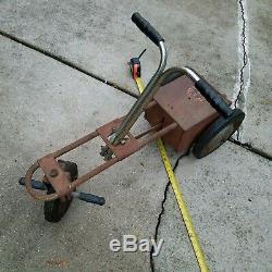 Vintage 1950's Toy Irish Mail Cart Pedal Car Chain Driven Pump Action Rare Vtg