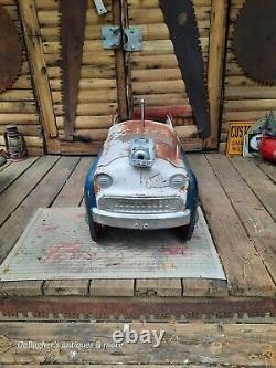 Vintage 1950s Murray Pedal Car Police Safety Patrol Ball bearings chain drive