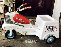 Vintage 1950s Red & White Murray Good Humor Ice Cream Pedal Car Trike-Amazing