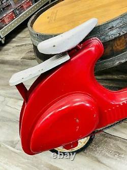 Vintage 1950s Vespa Garton Scooter Pedal Car Mod Super Sonda Italian Style Old