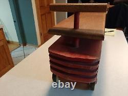 Vintage 1950s Wooden Ride-Em Panel Truck 24 All Wood Original