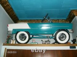 Vintage 1955 Chevy Pedal Car Convertible Displayed since New Never Used GORGEOUS