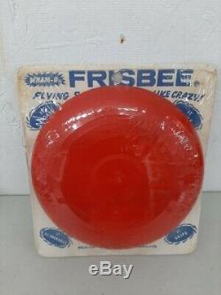 Vintage 1959 Wham-O Red Planet Frisbee Flying Saucer Sealed Mint On Card UPBIN1