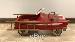 Vintage 1960 (1957) Garton Pedal Car Fire Ladder Truck #5708 (ultra Rare!)