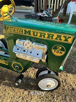 Vintage 1960, S Murray 2 Ton Diesel Pedal Tractor Original Paint