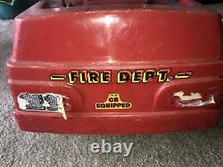 Vintage 1960's AMF Firefighter Unit No. 507 Pedal Car Fire Truck with Ladders Ford