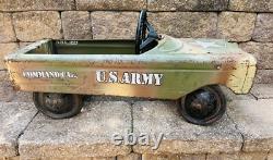Vintage 1960's AMF Pedal Car Army Command Car RARE