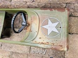 Vintage 1960's AMF Pedal Car Army Command Car RARE