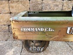 Vintage 1960's AMF Pedal Car Army Command Car RARE