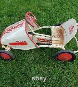 Vintage 1960's Fire Ball Pedal Car, Racer style, Chain driven