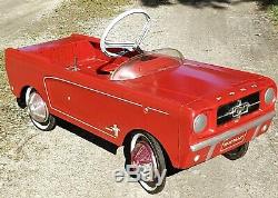 Vintage 1960's Ford Mustang Convertible Pedal Car Nice-Looking Rare MUST SEE